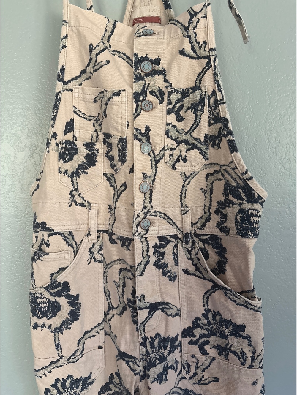 Anthropologie Pilcro The Painter floral overalls 29 - Picture 3 of 4